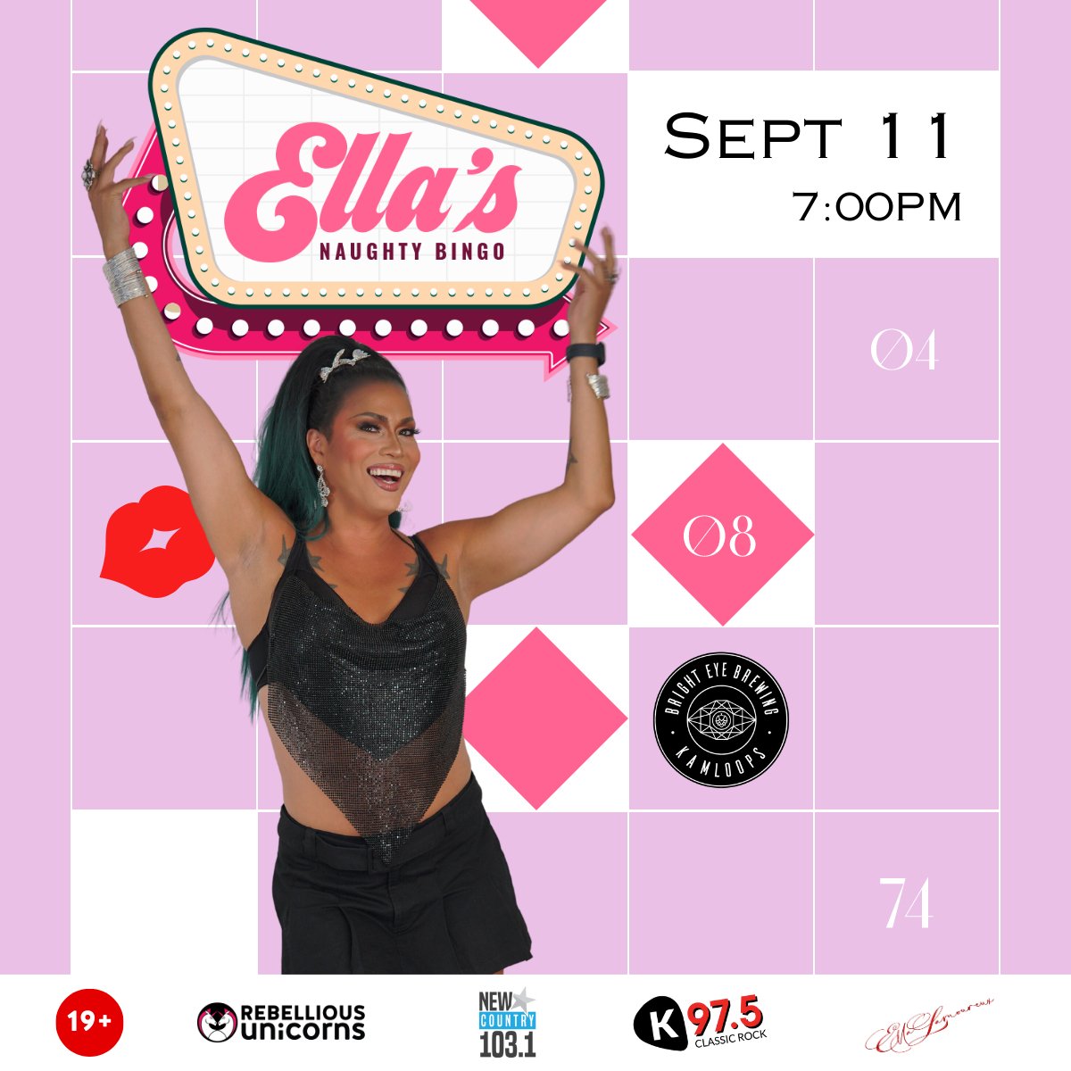 Ella's Naughty Bingo | Kamloops (Sept) - Rebellious Unicorns