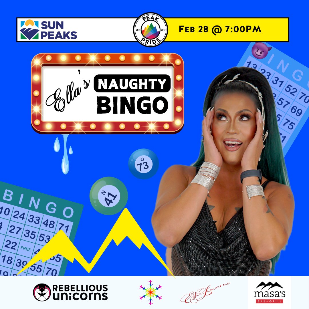 Ella's Naughty Bingo | Sun Peaks | Peak Pride (Feb 28) - Rebellious Unicorns