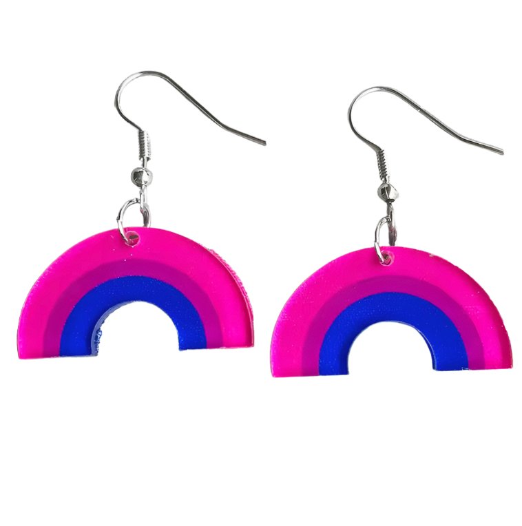 Proud Rainbow Shaped Acrylic Earrings - Diverse Pride Collection - Rebellious Unicorns