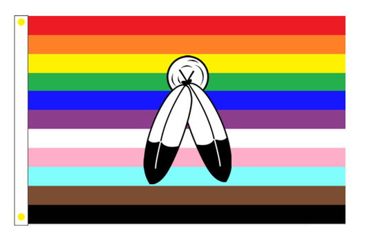 Two Spirit Rainbow Flag - Rebellious Unicorns
